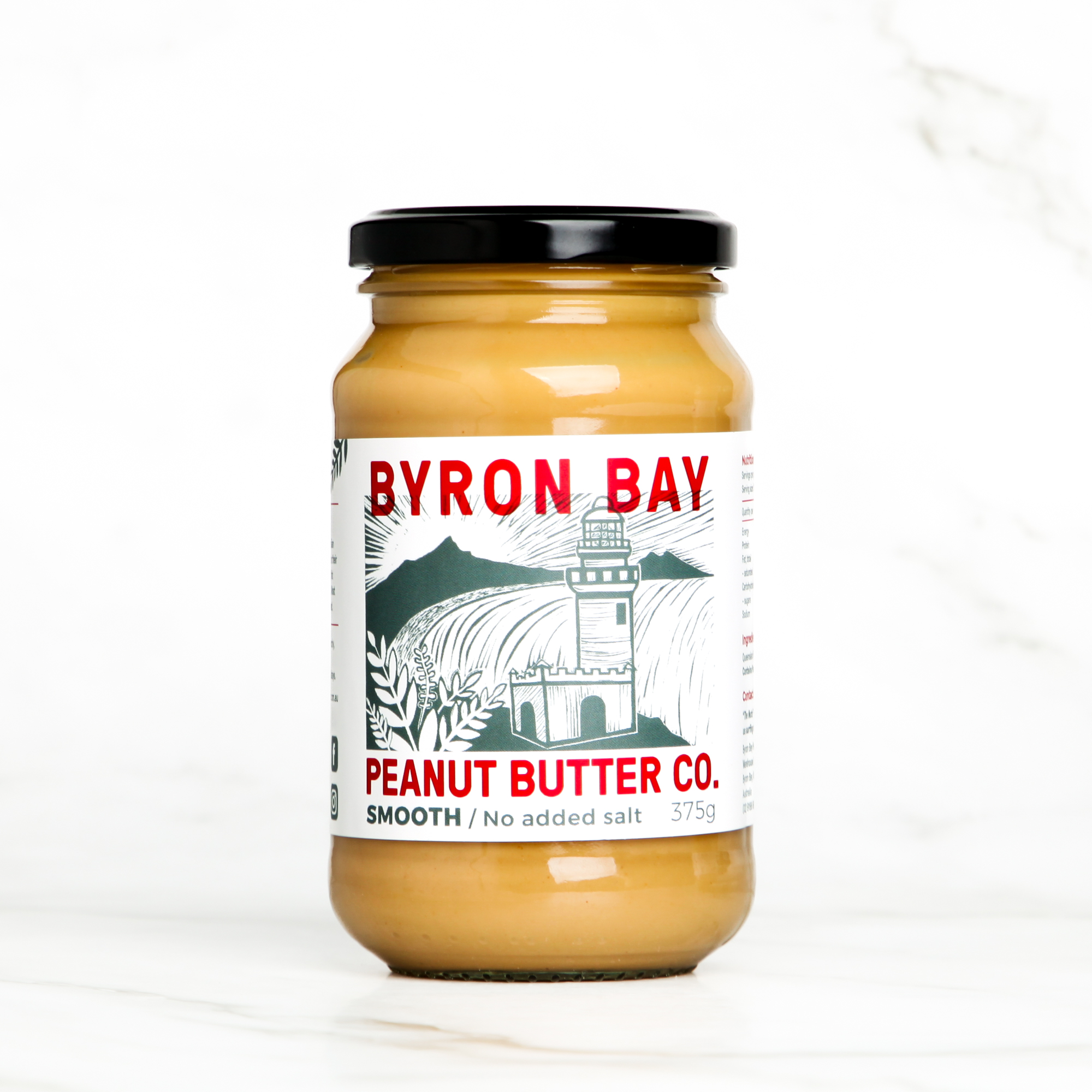 Smooth Unsalted Peanut Butter - Byron Bay Peanut Butter Co